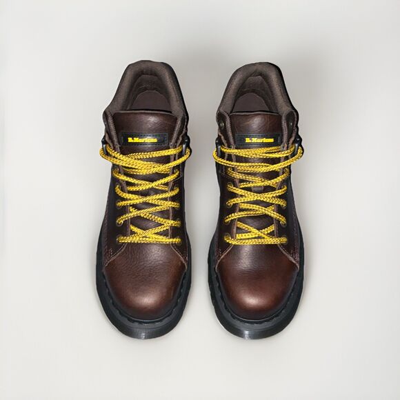NEW Dr Martens Woodard Grizzly Leather Lace Up Boots Brown US Men’s Size 12 Doc - Picture 5 of 7